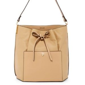 Louise et Cie Lucie Bow leather bucket bag